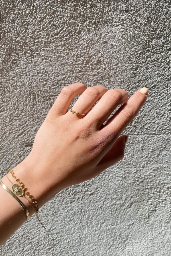 Gold points ring | stainless steel