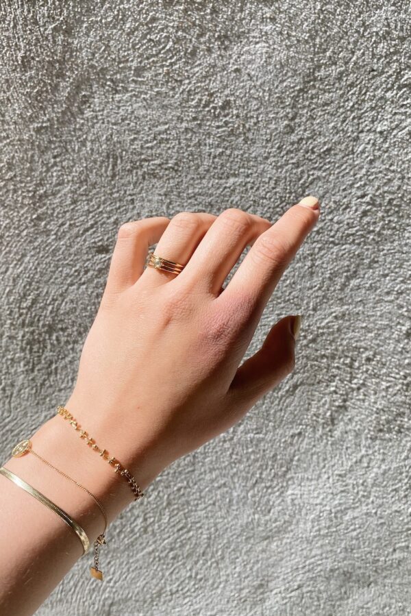 Triple sun ring | stainless steel