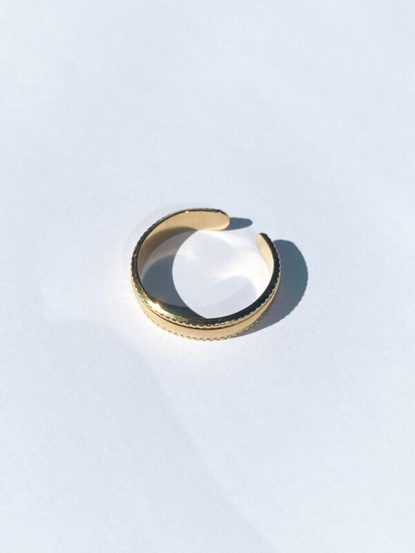 Side dots ring | stainless steel