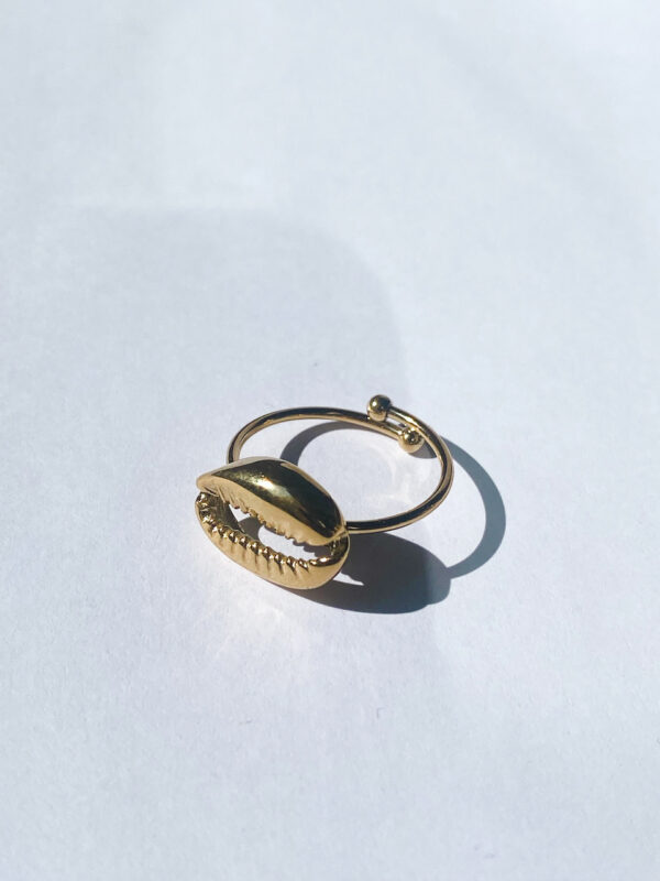 Golden shell ring | stainless steel