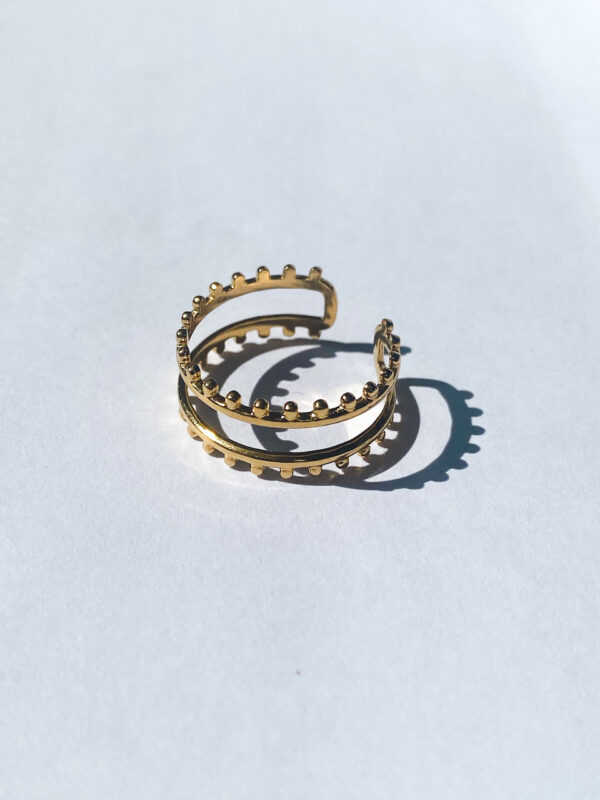 Twin dots ring | stainless steel