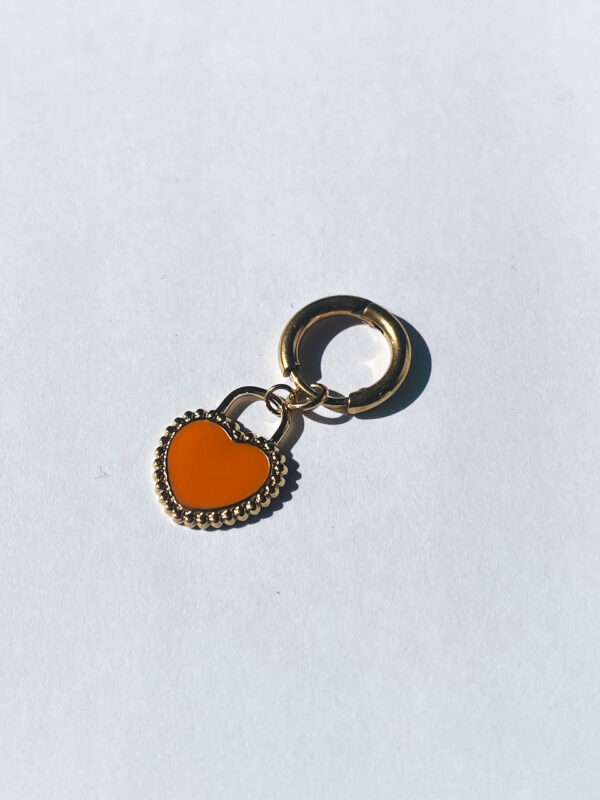 Orange heart hoop | stainless steel
