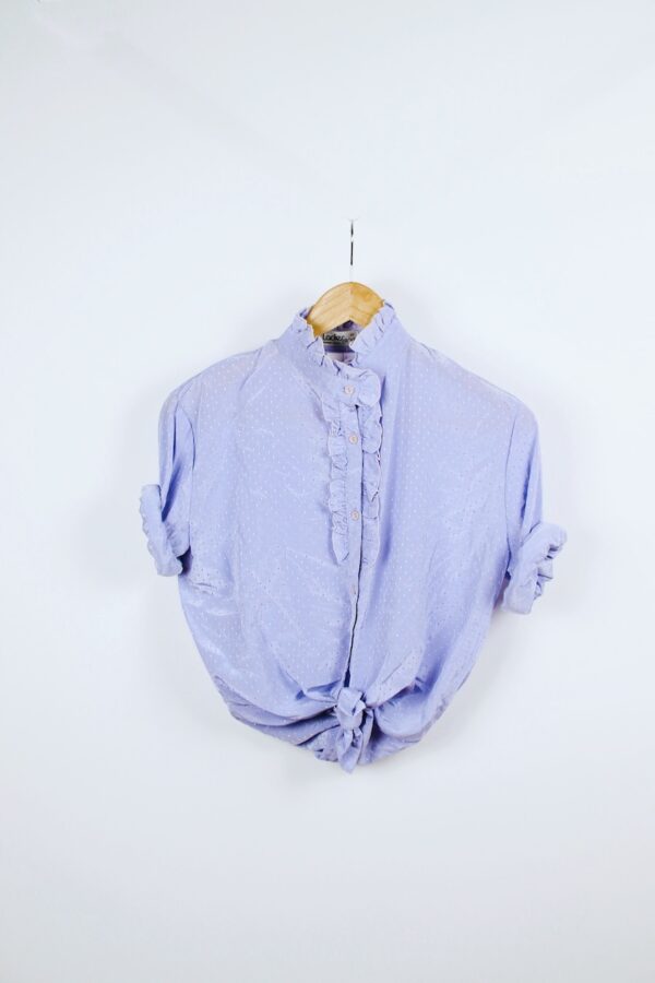 Vintage purple dotted blouse