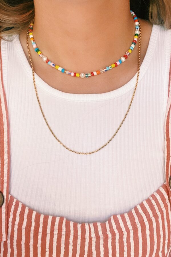 Beads necklace | stainless steel
