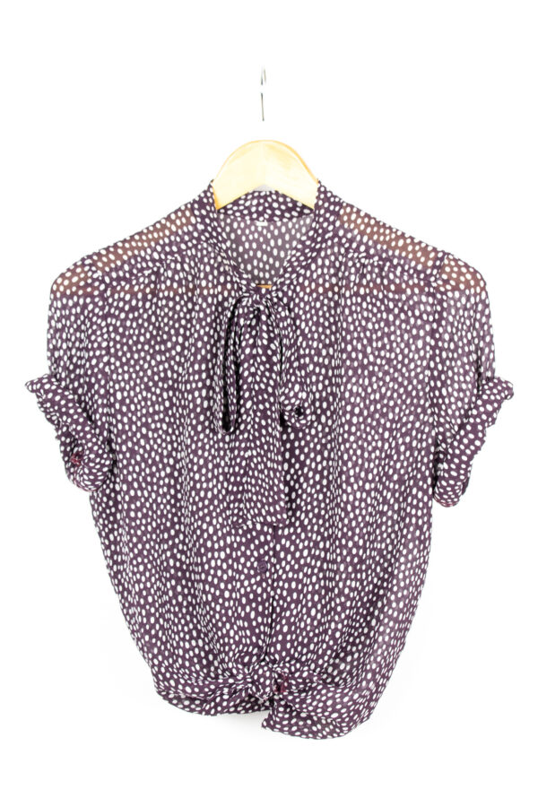 Vintage see trough dotted blouse