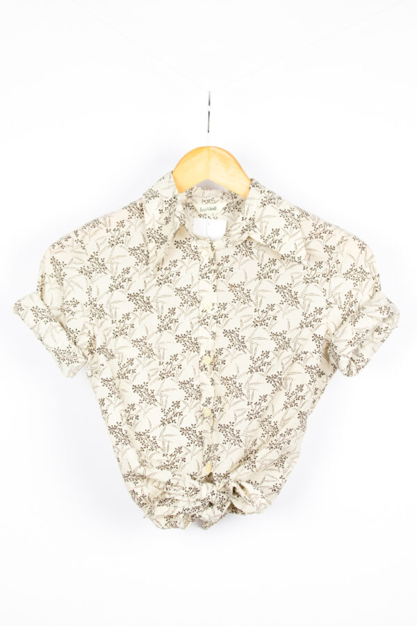Vintage herb print blouse