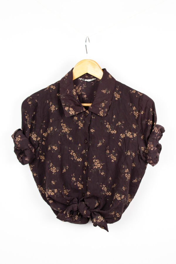 Vintage dark flower blouse