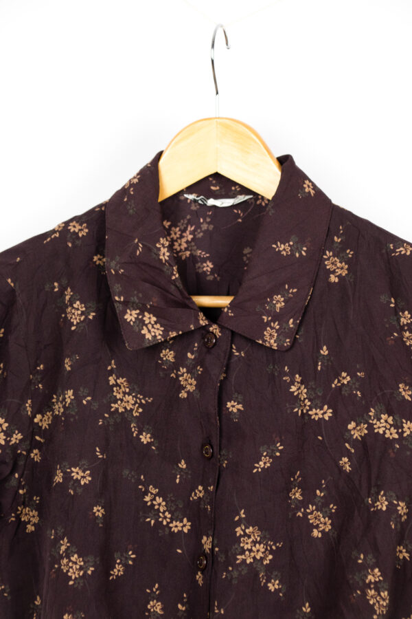 Vintage dark flower blouse