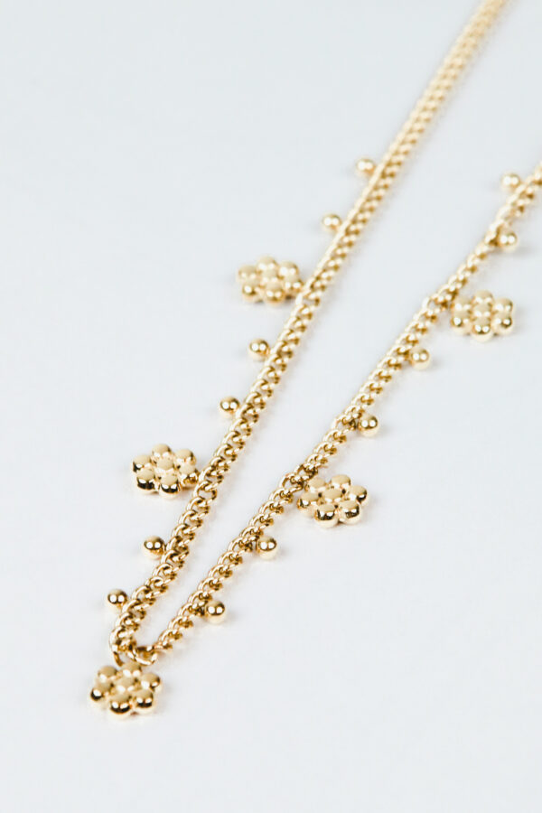 Gold daisy necklace | stainless steel