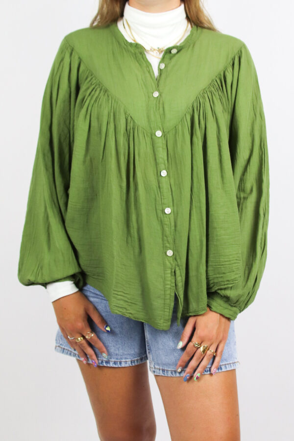 Tess green blouse