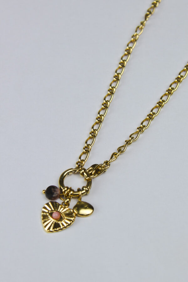Heart charms necklace | stainless steel
