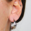Basic stripes stud silver | stainless steel