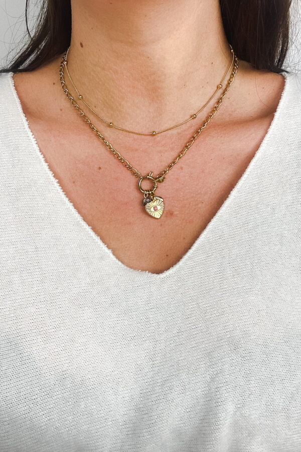 Gold rounds necklace | stainless steel