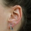 Dots Bali hoop silver | stainless steel - Image 2