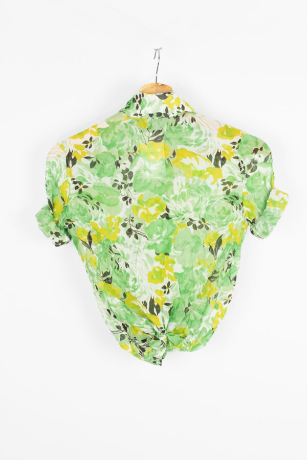 Vintage green flower blouse
