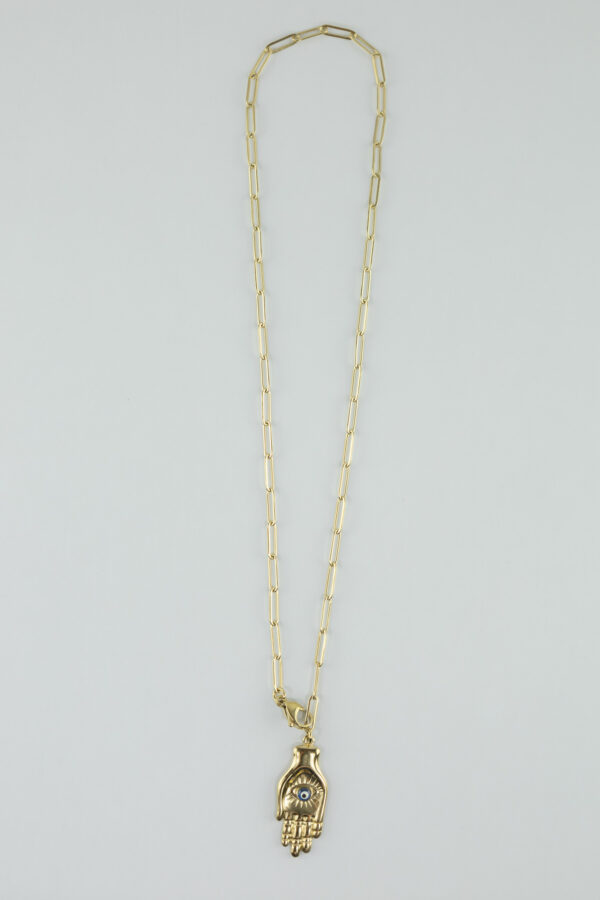 Hand chain necklace | stainless steel