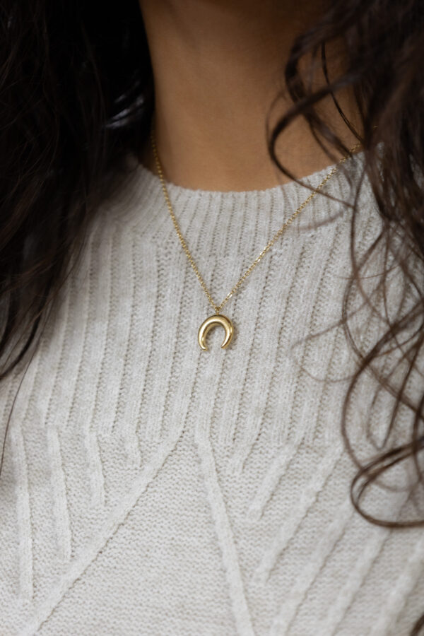 Crescent necklace | stainless steel