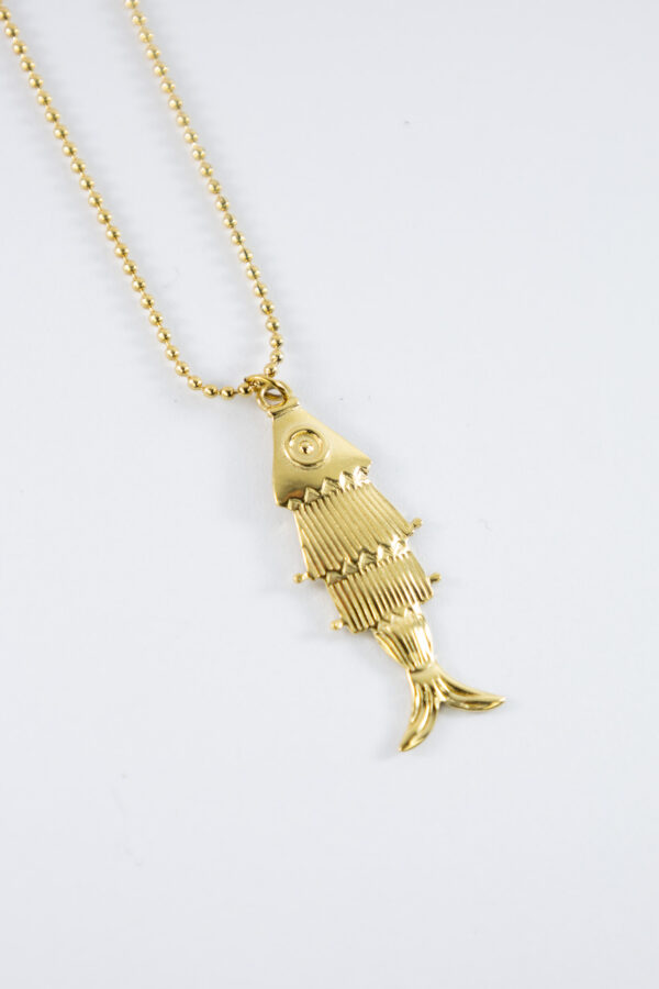 Artsy fish necklace | stainless steel