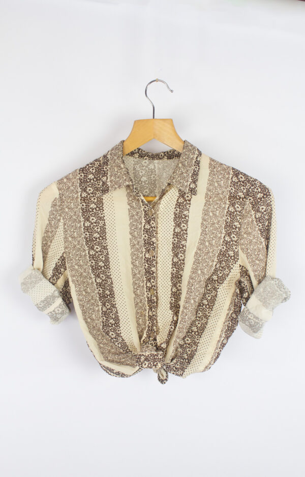 Vintage brown flower blouse