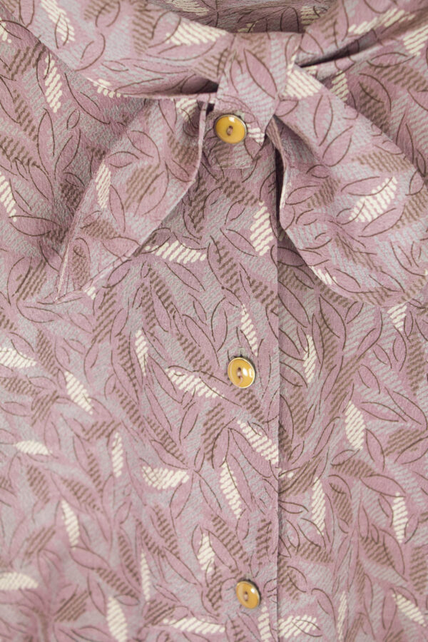 Vintage purple leaf blouse - Image 3