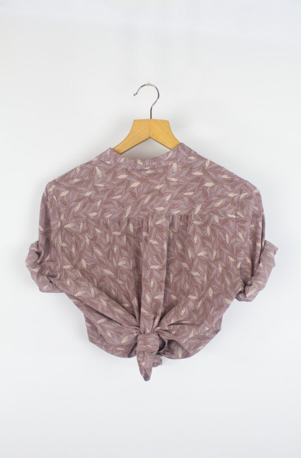 Vintage purple leaf blouse - Image 2