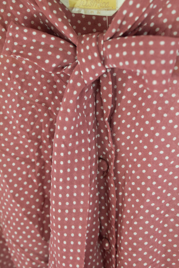 Vintage pink dotted blouse - Image 3