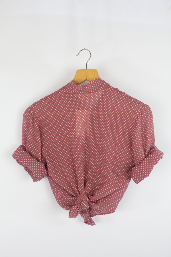 Vintage pink dotted blouse - Image 2