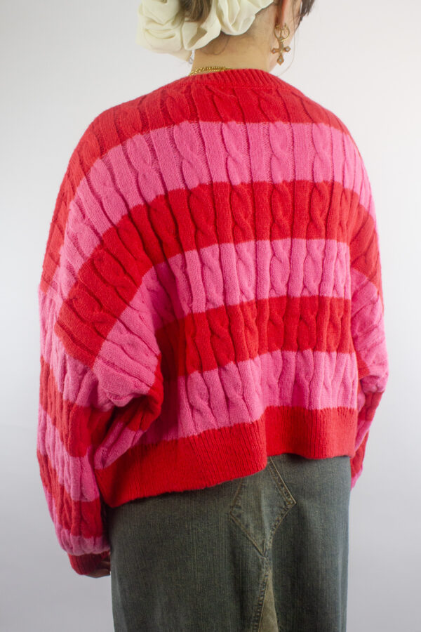 Margeaux pink striped sweater - Image 3