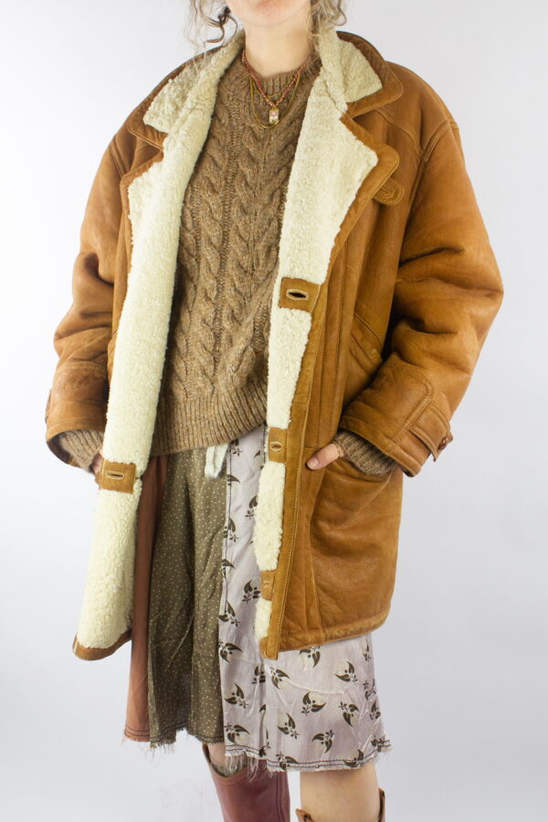 Vintage brown lammy coat