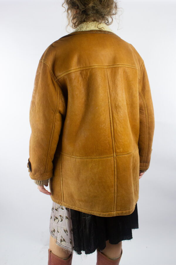 Vintage brown lammy coat - Image 3