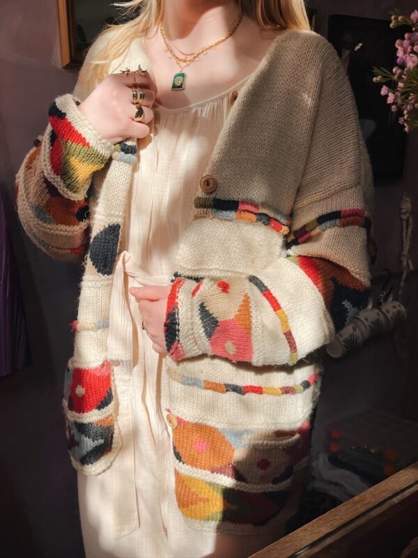 Vintage multi color cardigan