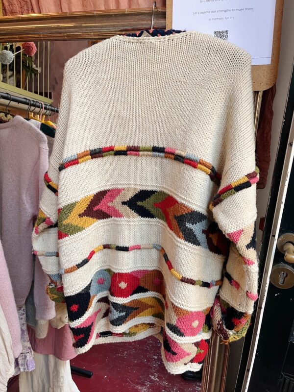 Vintage multi color cardigan - Image 5