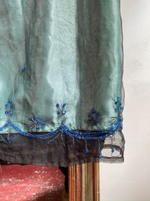 Vintage emerald green wrap skirt - Image 5