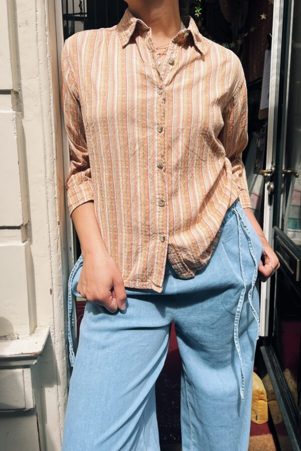 Vintage orange stripped blouse