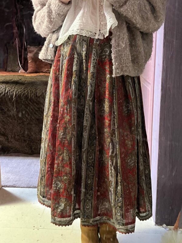 Vintage bohemian maxi skirt