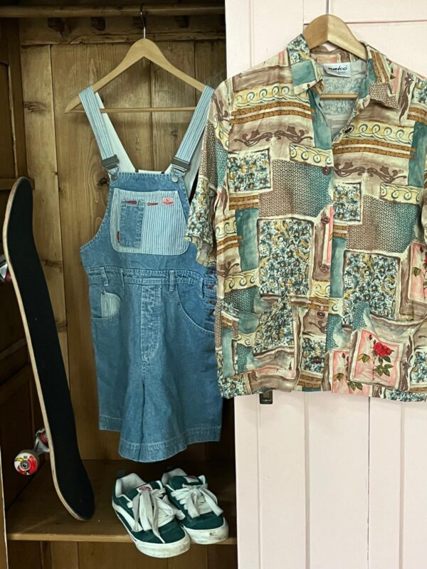 Vintage denim dungarees