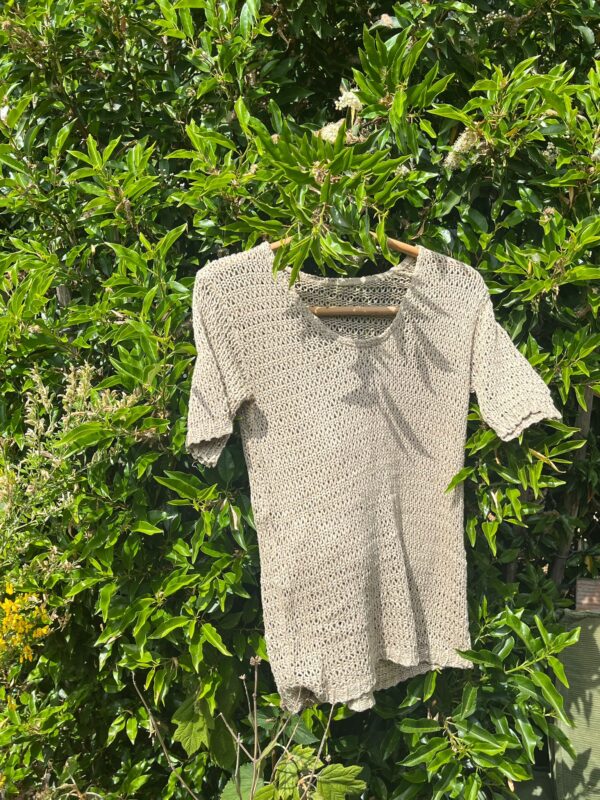 Vintage beige crochet shirt