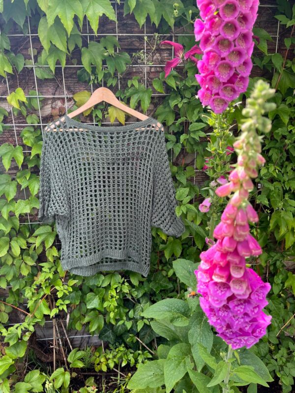 Vintage green crochet shirt