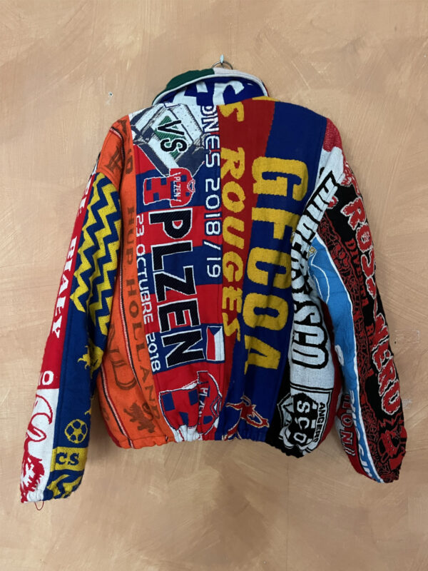 UPCYCLED BARCA FOOTBALL SCARFS | JACKET - Image 3