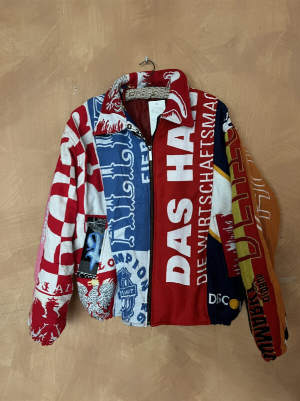 UPCYCLED HOLLAND FOOTBALL SCARFS | JACKET - Image 2
