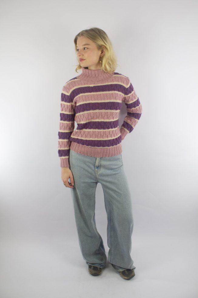 Vintage purple striped sweater