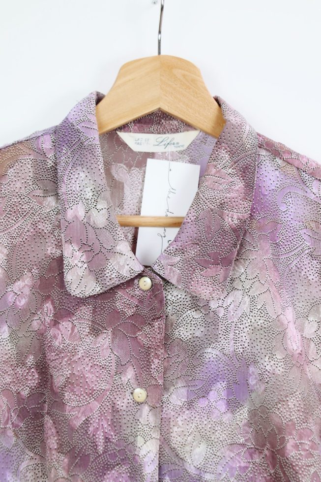 Vintage romantic purple blouse