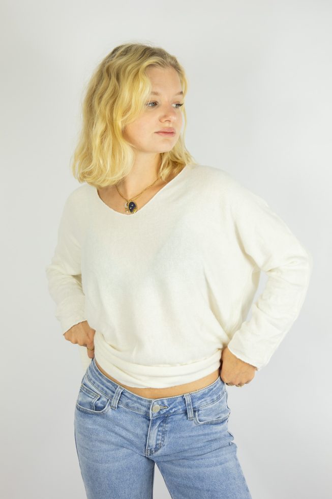 Izäa relaxed top off-white | bundle of 4 tops