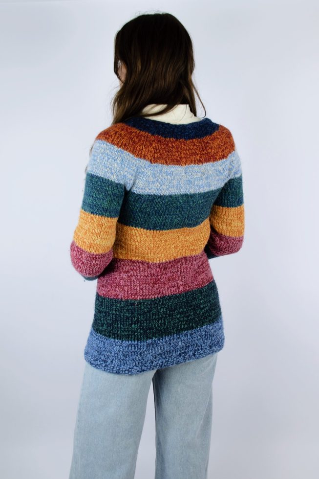 Vintage colorful woolen cardigan