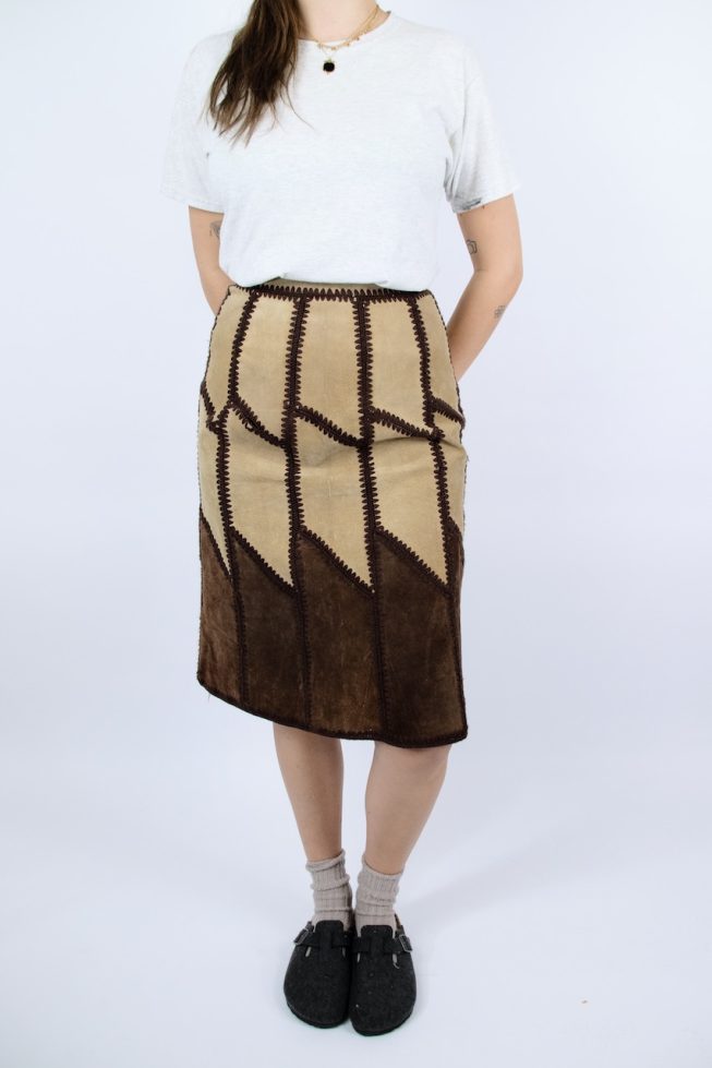 Vintage suede skirt