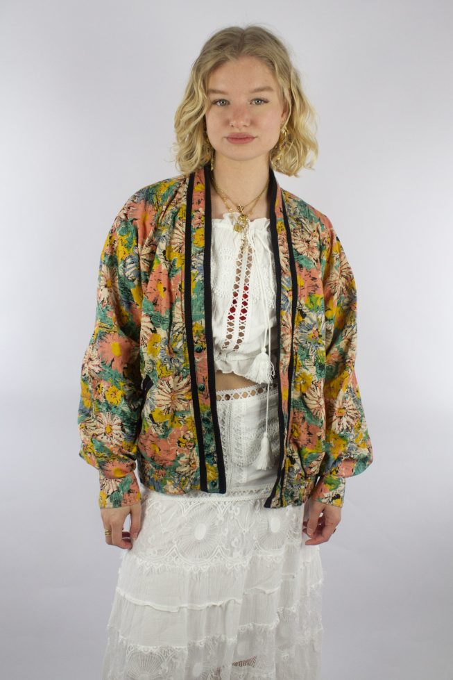 Vintage colorful floral jacket