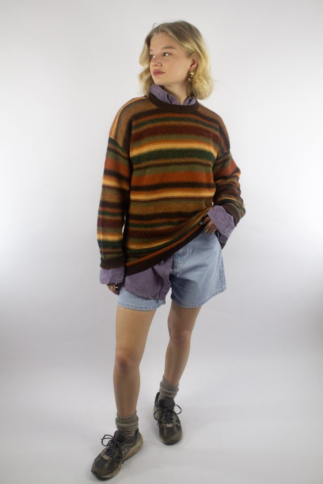 Vintage striped knitted sweater