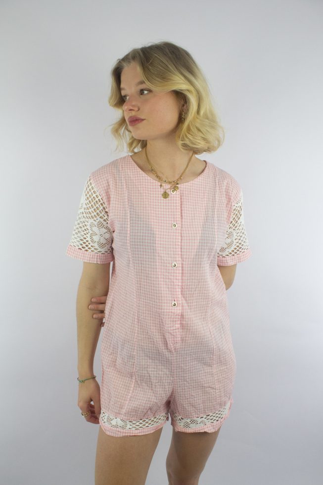 Vintage checkered playsuit