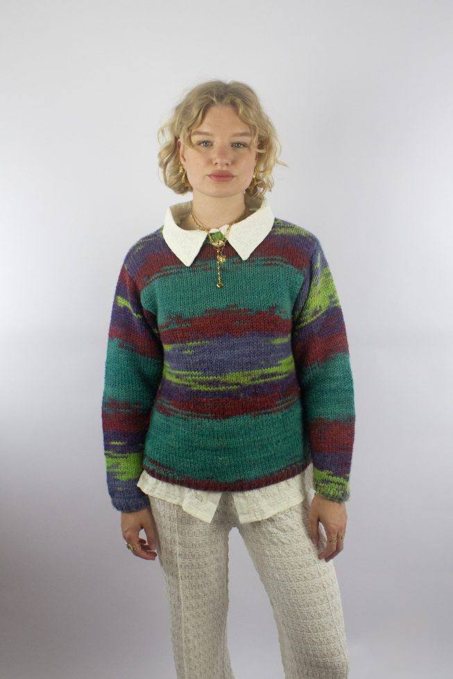 Vintage colorful knitted sweater