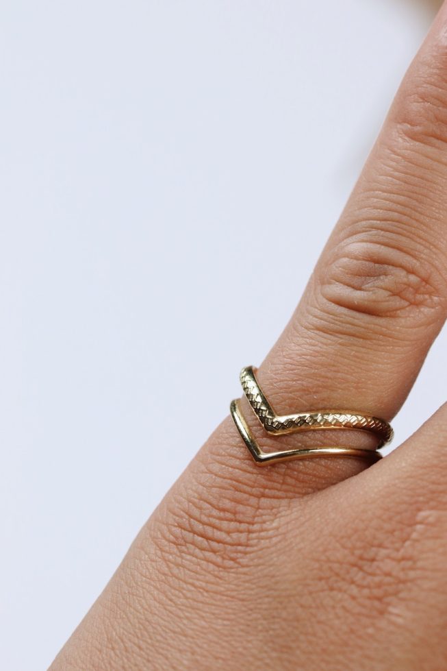 Double arrow ring | stainless steel